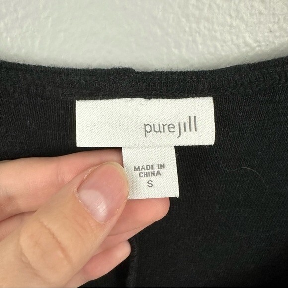 Pure Jill Short Sleeve Linen Blend Midi Dress Size Small - Picture 10 of 14